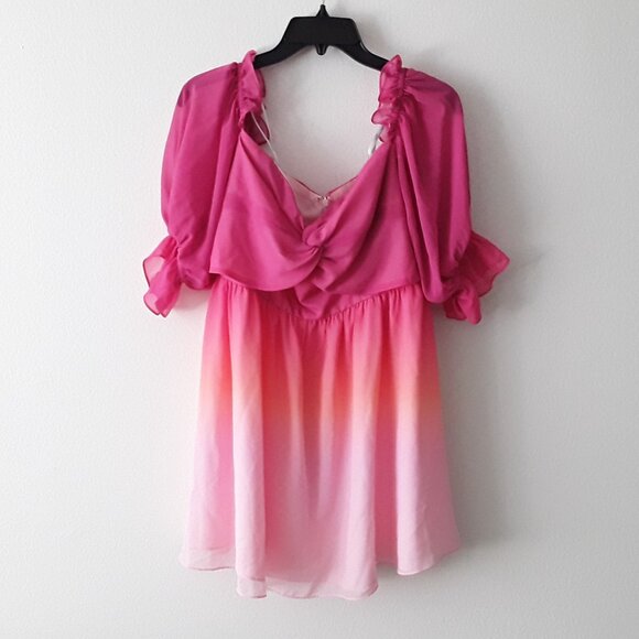 Lovers + Friends Camila Ombre Mini Dress in Sunrise - Size L - Picture 3 of 9